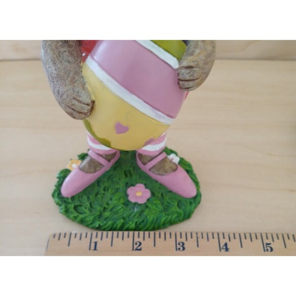 Christmas Tree Shop Easter Bunny Bobble Head Rabbits Resin 8" Figurines Set of 2 - Picture 8 of 8